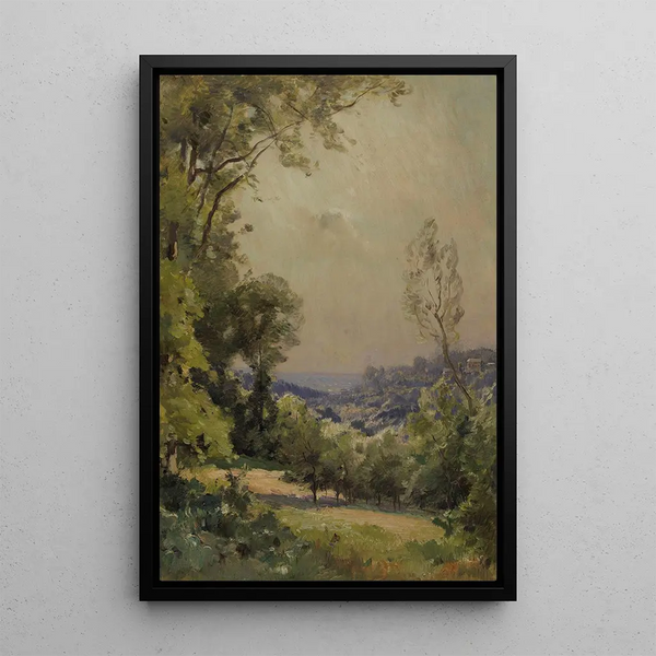 Landscape Painting - Eugène Bourgeois — framed artwork on a wall