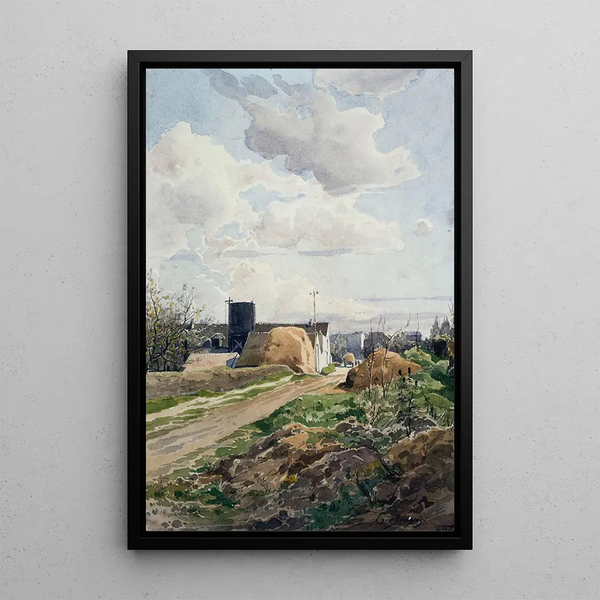 Rue Sacrot - Eugène Bourgeois — framed artwork on a wall