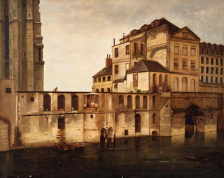 L'ancien Hôpital Dieu et les cagnards - Eugène Burgat — artwork view