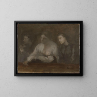 A Family - Eugène Carrière — framed artwork on a wall