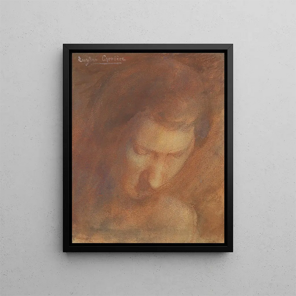 A portrait - Eugène Carrière — framed artwork on a wall