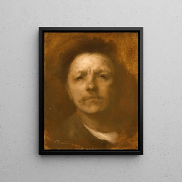 Self-portrait - Eugène Carrière — framed artwork on a wall