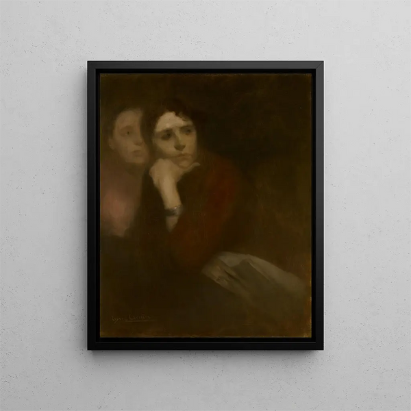 Two women - Eugène Carrière — framed artwork on a wall