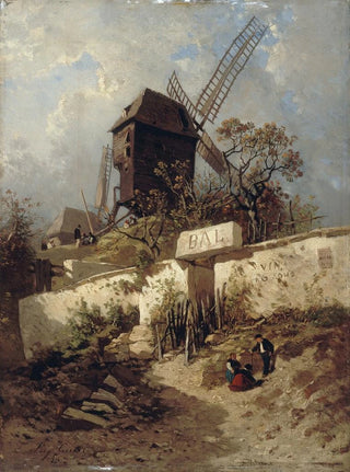 Le Moulin de la Galette à Montmartre - Eugène Cicéri — artwork view