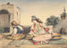 A Moroccan couple on their terrace - Eugène Delacroix — artwork view