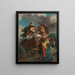 A Turk Surrenders to a Greek Cavalier - Eugène Delacroix — framed artwork on a wall