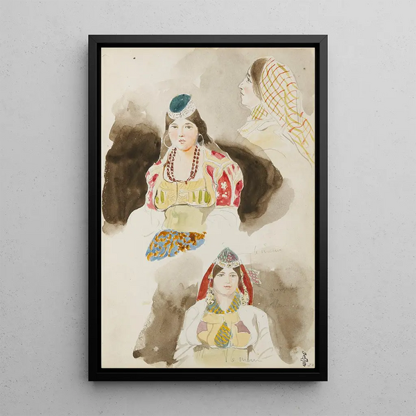 Travel Album Painting of Morocco - Eugène Delacroix — framed artwork on a wall