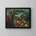 Flower Basket Painting - Eugène Delacroix — framed artwork on a wall