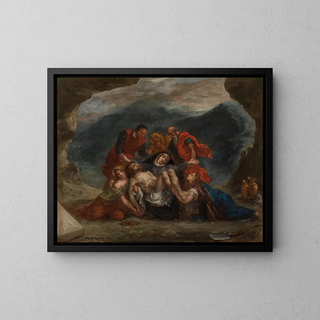 Lamentation of Christ - Eugène Delacroix — framed artwork on a wall