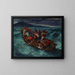 The Christ asleep during the storm - Eugène Delacroix — framed artwork on a wall