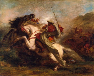 Collision of Moorish Cavalrymen - Eugène Delacroix — artwork view