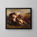 Collision of Moorish Cavalrymen - Eugène Delacroix — framed artwork on a wall