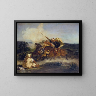 Arab Fantasy Painting - Eugène Delacroix — framed artwork on a wall