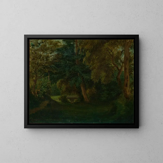 The Garden of George Sand in Nohant - Eugène Delacroix — framed artwork on a wall