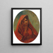 Portrait painting of a half-length Moroccan woman - Eugène Delacroix — framed artwork on a wall