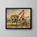 Cavalier portant une veste rouge - Eugène Delacroix — framed artwork on a wall