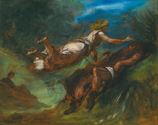 Hesiod and the Muse - Eugène Delacroix — artwork view