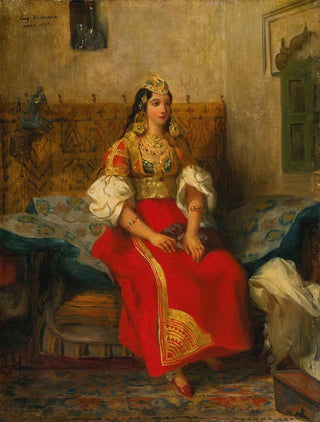 Jewish Painting of Tangier in ceremonial dress - Eugène Delacroix — artwork view