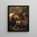 The Combat of the Giaour and the Pasha - Eugène Delacroix — framed artwork on a wall