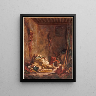 The guardhouse in Meknès - Eugène Delacroix — framed artwork on a wall