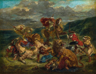 Lion Hunt - Eugène Delacroix — artwork view
