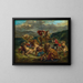 Lion Hunt - Eugène Delacroix — framed artwork on a wall