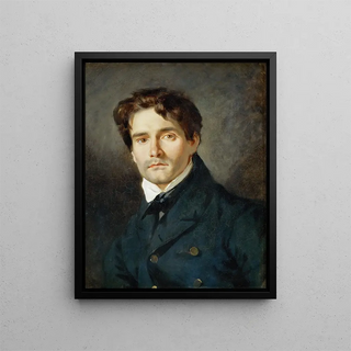 Eugène Delacroix - Lon Riesener (1808 - 1878) - Eugène Delacroix — framed artwork on a wall