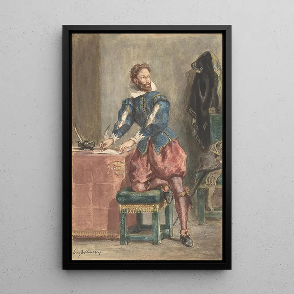 Mathurin Régnier - Eugène Delacroix — framed artwork on a wall