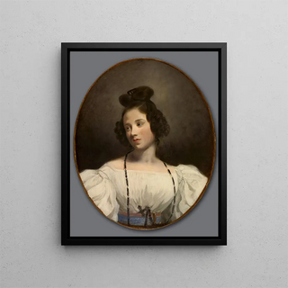 Mlle Alexandrine Julie de la Boutraye - Eugène Delacroix — framed artwork on a wall