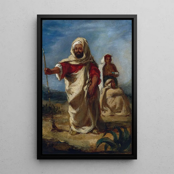 Moroccan Chef Painting - Eugène Delacroix — framed artwork on a wall