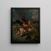 Cavalier marocain traversant un gué - Eugène Delacroix — framed artwork on a wall
