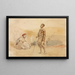 Moroccan countryside painting - Eugène Delacroix — framed artwork on a wall