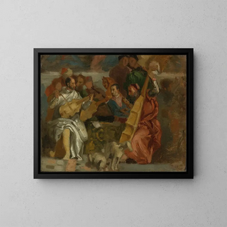 Musicians - Eugène Delacroix — framed artwork on a wall