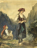Peasant Women from the Eaux-Bonnes region - Eugène Delacroix — artwork view