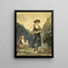 Peasant Women from the Eaux-Bonnes region - Eugène Delacroix — framed artwork on a wall