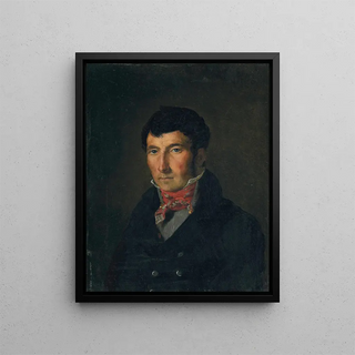 Portrait of Fougerat - Eugène Delacroix — framed artwork on a wall