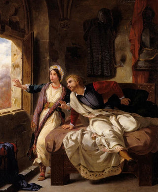 Rebecca et Ivanhoé blessé - Eugène Delacroix — artwork view