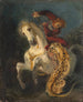 A rider attacked by a jaguar - Eugène Delacroix — artwork view