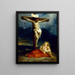 Saint Mary Magdalene at the foot of the cross - Eugène Delacroix — framed artwork on a wall