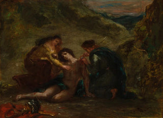Saint Sebastian with Saint Irene and assistant - Eugène Delacroix — artwork view