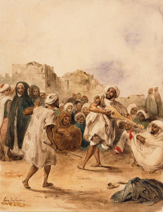 Les joueurs ambulants - Eugène Delacroix — artwork view
