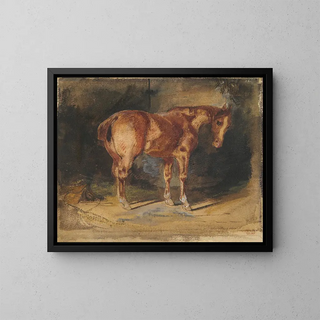 Study of a Horse - Eugène Delacroix — framed artwork on a wall