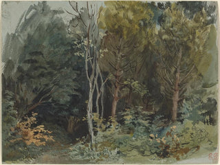 The Edge of a Wood at Nohant - Eugène Delacroix — artwork view