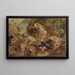 The lion hunt - Eugène Delacroix — framed artwork on a wall