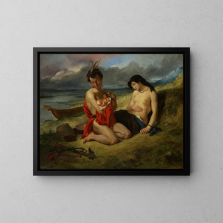 Les Natchez - Eugène Delacroix — framed artwork on a wall