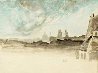 Les toits de Paris - Eugène Delacroix — artwork view