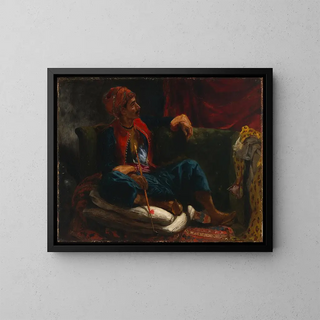 The Smoker - Eugène Delacroix — framed artwork on a wall