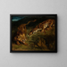 Tiger and Lion - Eugène Delacroix — framed artwork on a wall