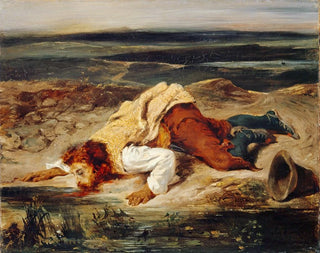 Bandit blessé, berger romain - Eugène Delacroix — artwork view