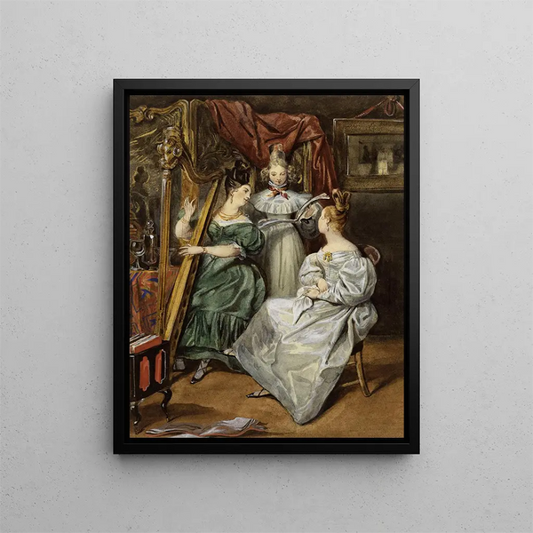 The Concert - Eugène Devéria — framed artwork on a wall